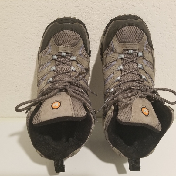 Merrell Women's Waterproof Hiking Shoes Moab 2 Mid, Size 8.5, Granite Gray Suede - Picture 4 of 11